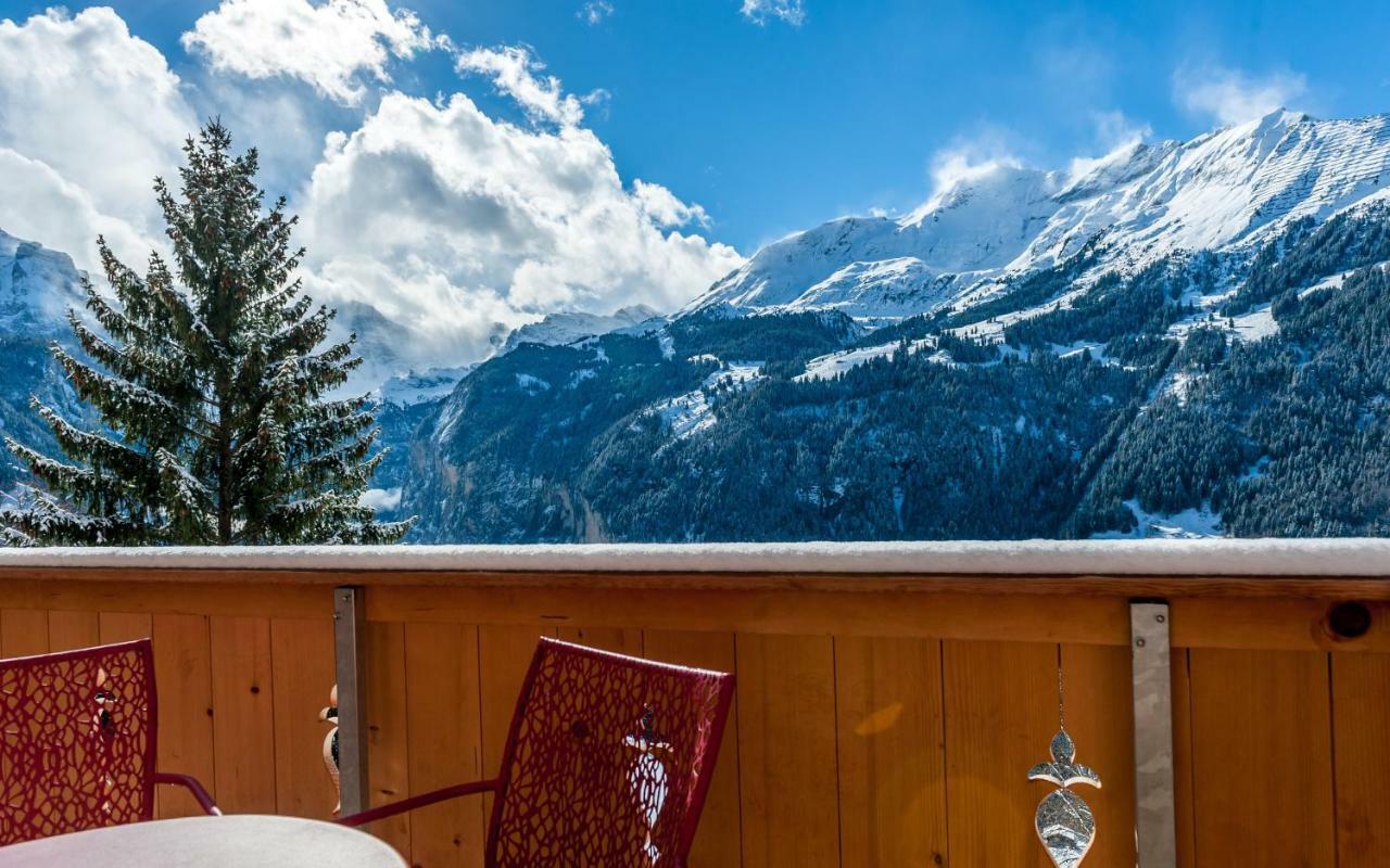 Holiday Flat #1, Chalet Aberot, Wengen, Switzerland ภายนอก รูปภาพ