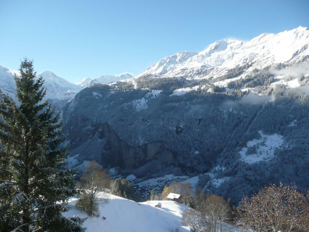 Holiday Flat #1, Chalet Aberot, Wengen, Switzerland ภายนอก รูปภาพ